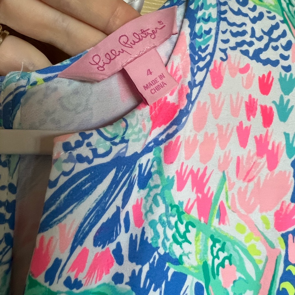 🦄EUC!! Lilly Pulitzer dress in Mermaids cove - Picture 4 of 5